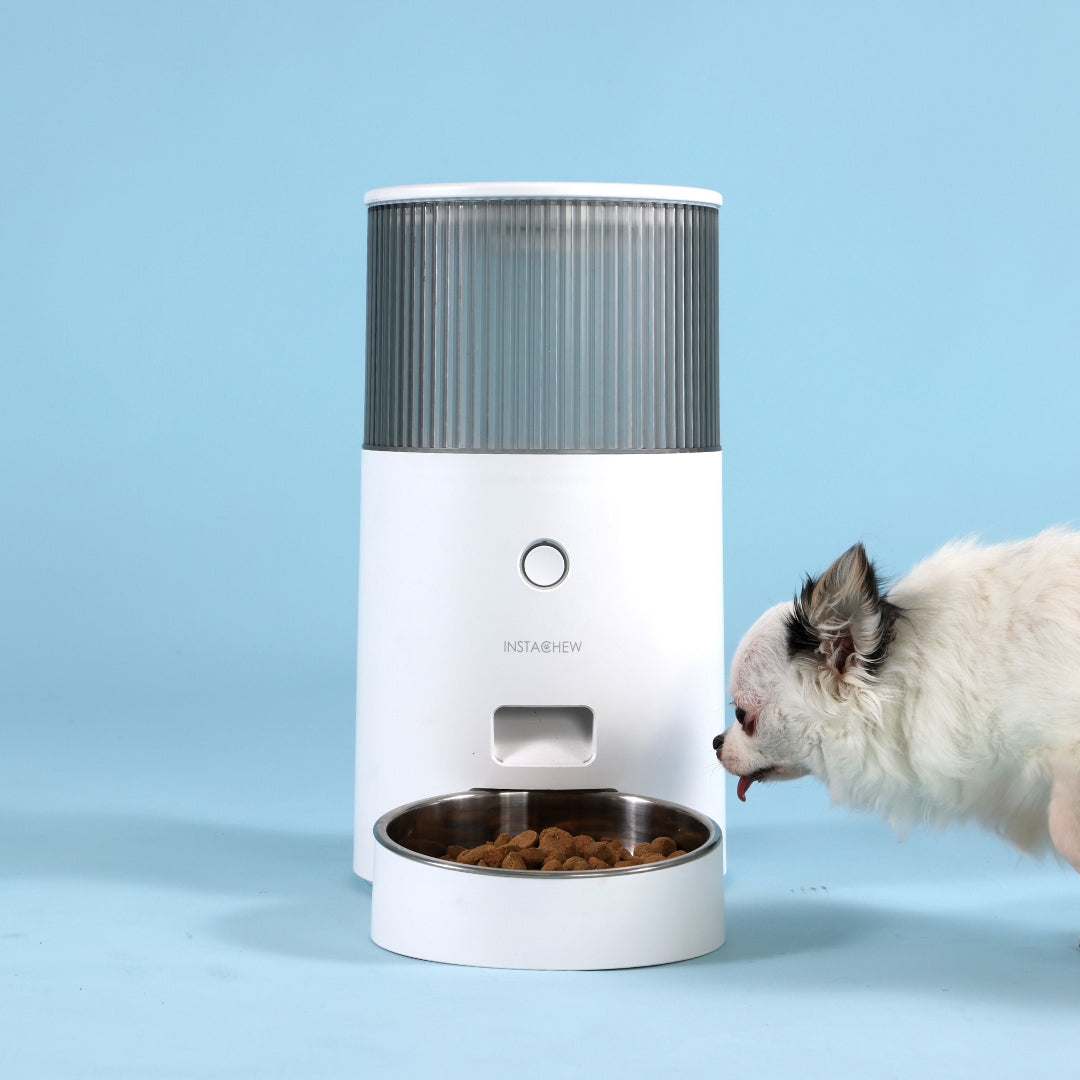 INSTACHEW Purechew Mini Smart Automatic Pet Feeder, App Enabled, Food Bin for Pets, Automates Feeding, Holds Fresh Food, Schedules Feeding times, Automatic Feeding, Scheduled Meals, Portion Controller, Food Bowl for Cats, Food Bowl for Dogs-1
